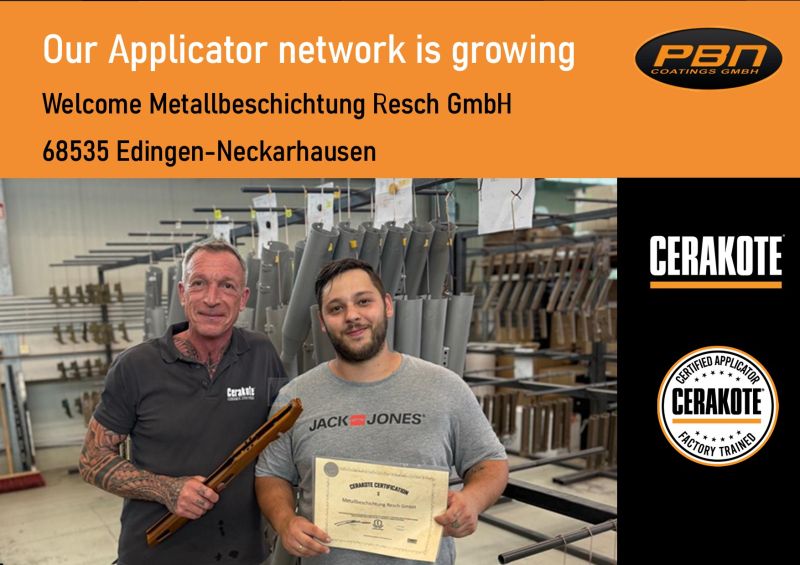 🔹 Neuer zertifizierter Cerakote®-Partner: Metallbeschichtung Resch GmbH