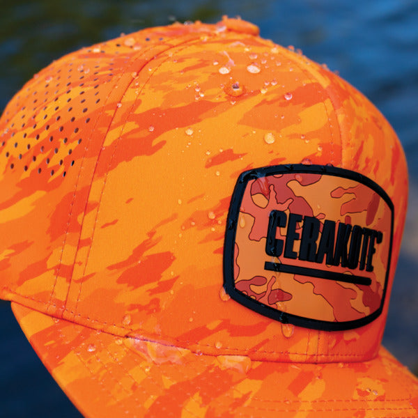 Cerakote Blaze Orange Camo Hat Water Repellent