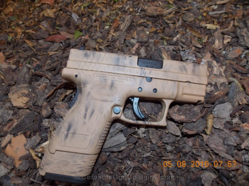 Cerakote HIR-229 Gen II ADF Light Brown NIR-Management Ceramic Coating Customer Sample