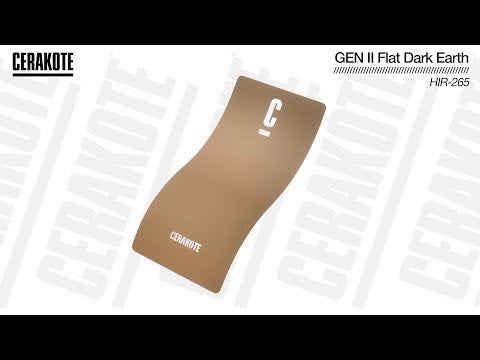Cerakote HIR-265 Gen II Flat Dark Earth (FDE) NIR-Management Ceramic Coating YouTube Color Sample